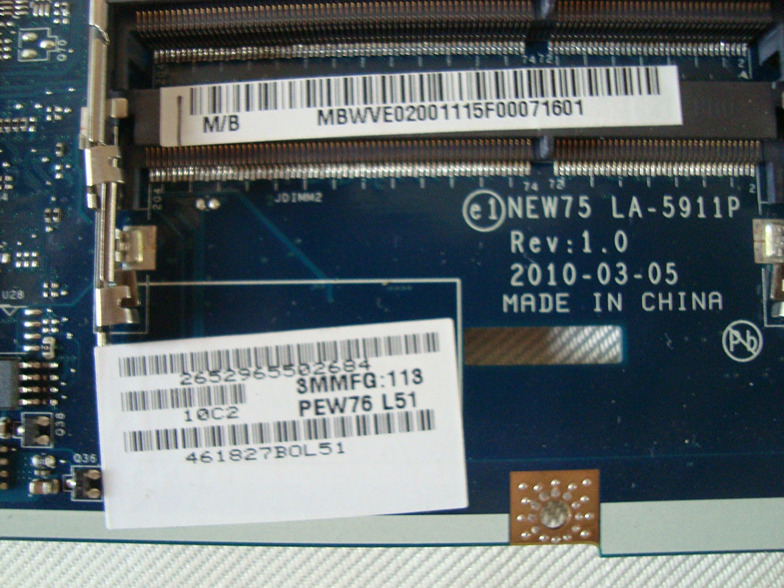 Acer Aspire 5552G NEW75 LA-5911P Rev:1.0 AMD motherboard ATI HD